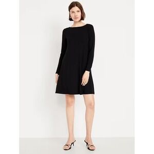 Old Navy Knit Swing Dress Women's Large Black